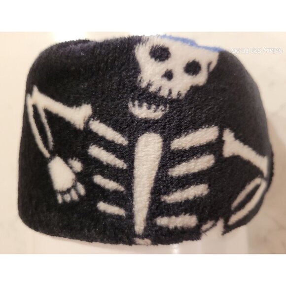 Way To Celebrate Black Pumpkin Skeleton Plush Throw Halloween Blanket 50" x 60" - Picture 5 of 9